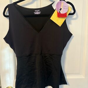 SPANX Sleek Black V-Neck Tank Top